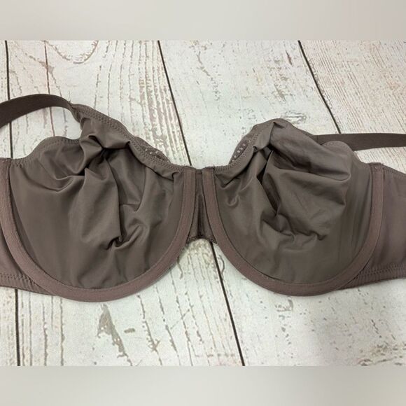 Wacoal Back Appeal Smoothing Dot Jacquard Underwire Bra Cappuccino Size 38DD - Picture 8 of 11